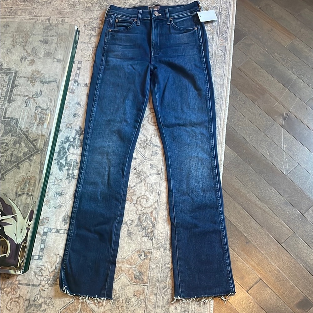 MOTHER Blue Straight Leg Jeans Classic Style